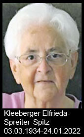 Kleeberger-Elfrieda-Spreiter-Spitz-1934-bis-2022