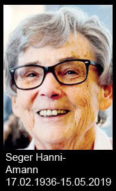 Seger-Hanni-Amann-1936-bis-2019